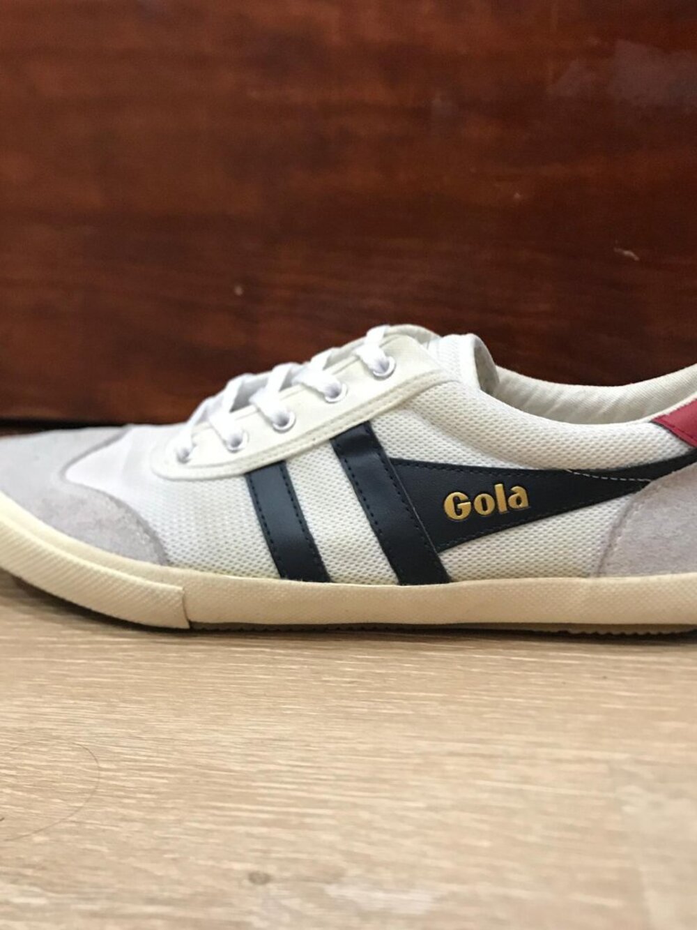 Gola Badminton Casual Sneakers Off White Blue Red Men's Size 10 Good Condition